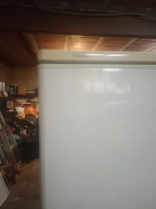 Nevera blanca con congelador