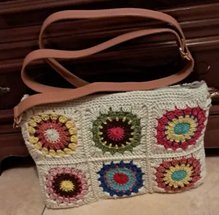Bolso de ganchillo multicolor