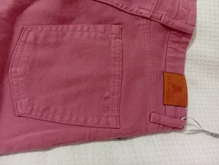 Pantalones vaqueros rosas mujer