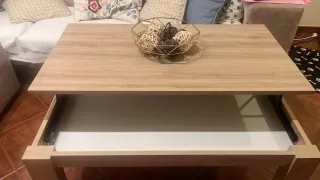 Mesa de centro elevable madera y metal