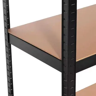 Pack de 2 Estanterías Metálicas Galvanizada Negra