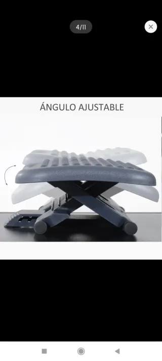 Reposapiés de oficina gris