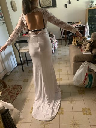 Abito da sposa pizzo manica lunga