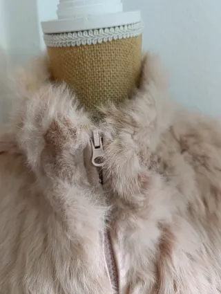 Chaleco de pelo rosa Hosy Talla única