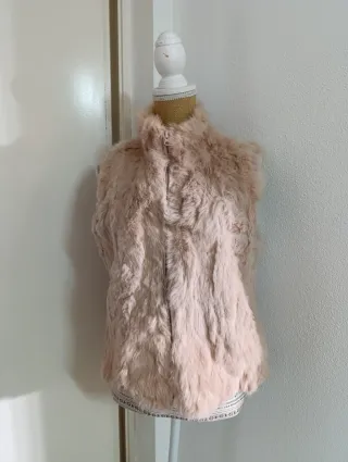 Chaleco de pelo rosa Hosy Talla única