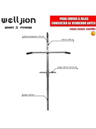 Banco musculación+barra polea+soporte sentadilla