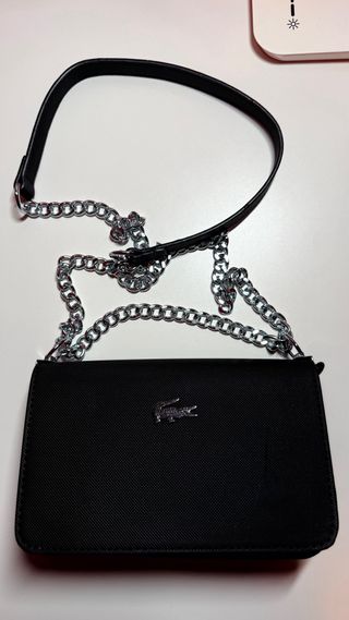 Bolso bandolera Lacoste negro