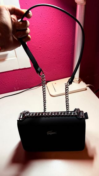 Bolso bandolera Lacoste negro