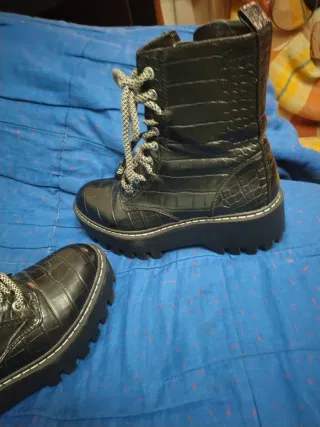 Botas Zara Track Plataforma Cocodrilo