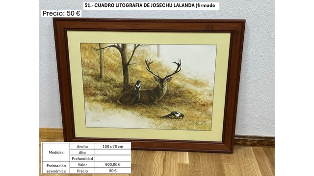 Cuadro Litografía Josechu Lalanda Firmado