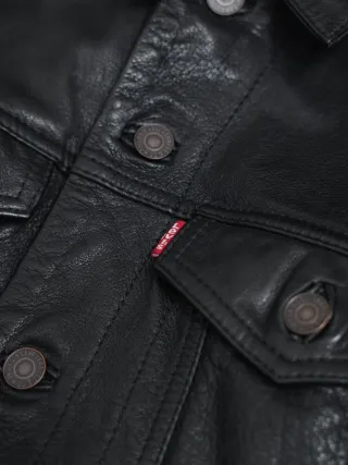 Cazadora Cuero Búfalo Levi's Talla S Negra Hombre