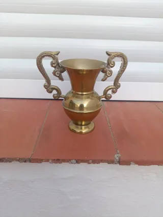 Florero Violetero Bronce Antiguo