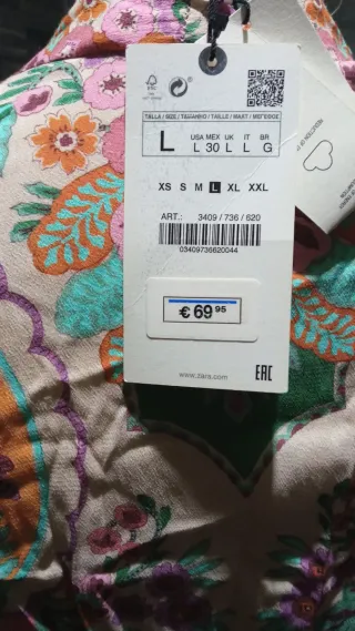 Vestido Pareo Estampado Zara.