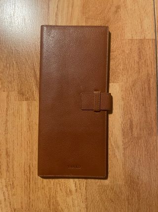 Cartera de piel Yanko marrón