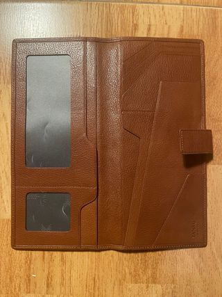 Cartera de piel Yanko marrón