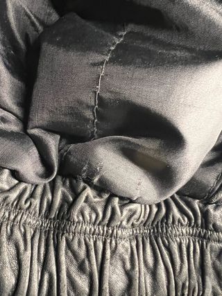 Cazadora cuero negra cuello borreguito