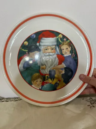 Piatto Ceramica Natale Babbo Natale Bambini