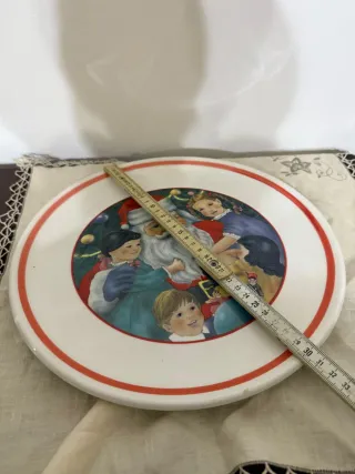 Piatto Ceramica Natale Babbo Natale Bambini