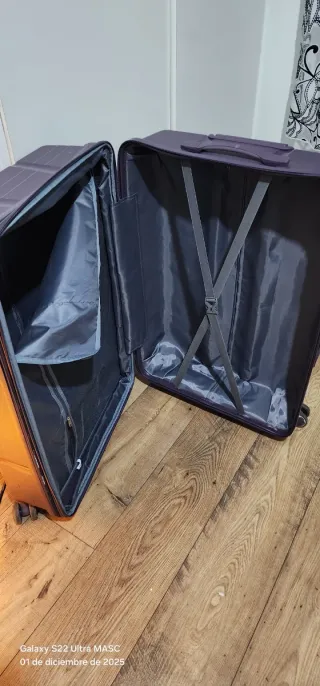 Maleta de viaje GRANDE gris/morada