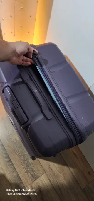 Maleta de viaje GRANDE gris/morada
