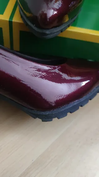 Zapatos Pitillos Piel Talla 39 Burdeos NUEVOS