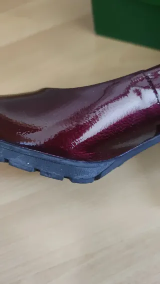 Zapatos Pitillos Piel Talla 39 Burdeos NUEVOS