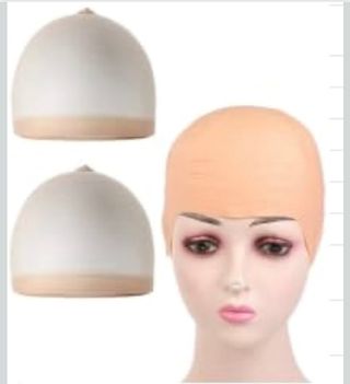 2 pelucas calvas y 2 redes para pelucas