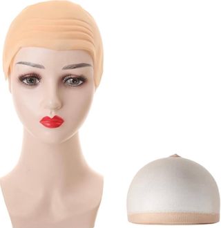 2 pelucas calvas y 2 redes para pelucas