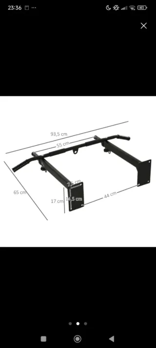 Barra de dominadas pared 93,5 cm