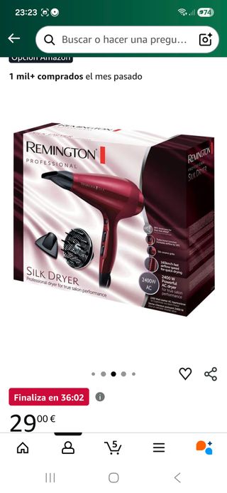 Secador de pelo Remington Silk Dryer