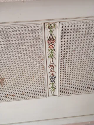 2 Cabeceros Mimbre y Madera