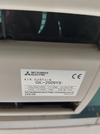 Cortina de aire Mitsubishi Electric