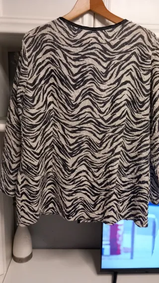 Chaqueta Primavera Talla 46 Beige/Negra