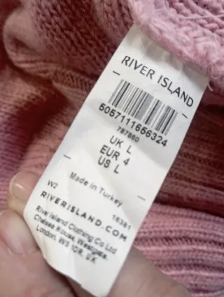 Cárdigan River Island Rosa Talla L
