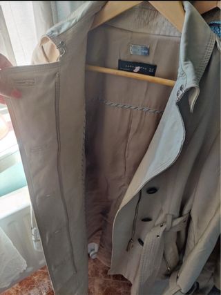 Gabardina Zara Beige Talla XS