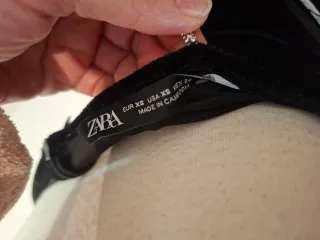 Vestido Terciopelo Negro Zara Talla XS