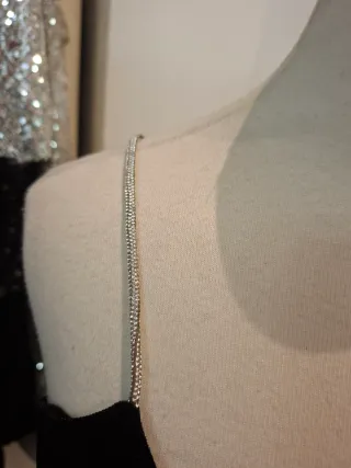 Vestido Terciopelo Negro Zara Talla XS