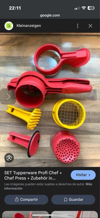 Cortador de Frutas y Verduras Tupperware