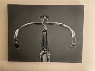 Cuadro de bicicleta vintage plateado MANU CAMPA