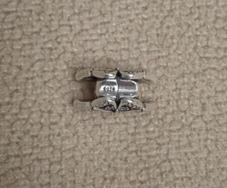 Charm Mariposa Azul y Plateado