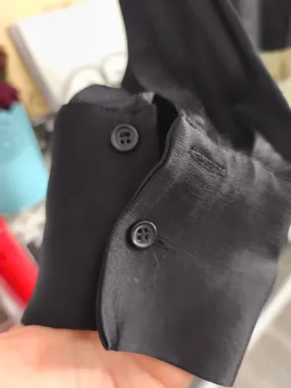 Camisa Zara raso negra