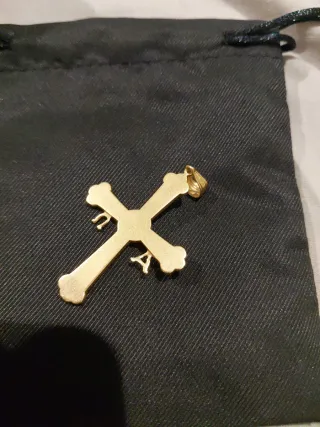 Cruz Oro 18k Piedras Preciosas