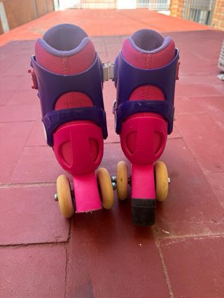 Patines Oxelo 3 Ruedas Rosas y Morados