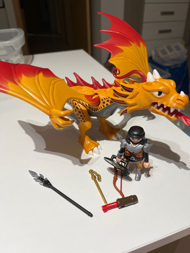 Playmobil Drago con Guerriero e Accessori
