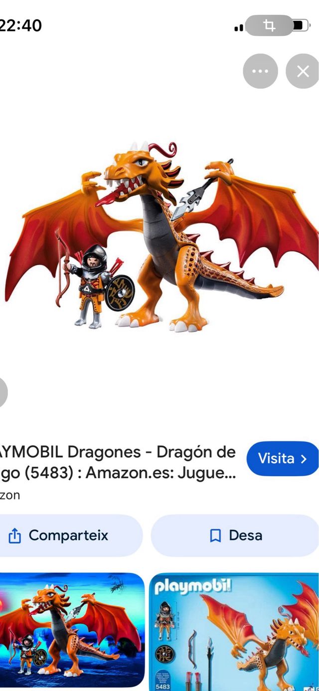 Playmobil Drago con Guerriero e Accessori