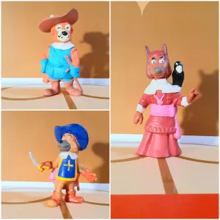 Figuras de D'Artacan y los 3 Mosqueperros