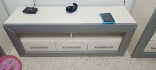 Mueble de salón diseño cristal y madera