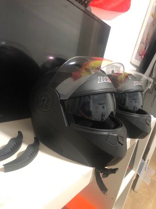2 Cascos Moto BLD Negro