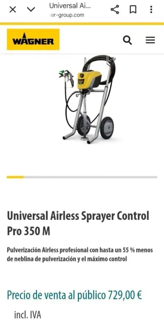 Pulverizador de pintura Wagner máquina de pintar