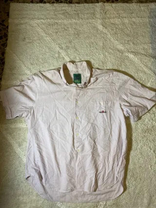 Camisa Vintage Estilo USA Rosa Blanca